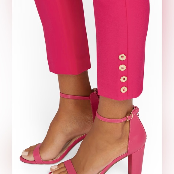 New York & Company Ruffle Sleeve Pant Suit. Fuschia SIZE M VEST . SIZE 10 PANT - Picture 9 of 12